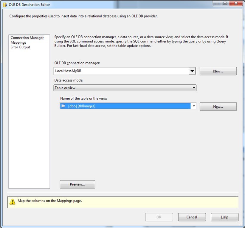 Connection Manager Option